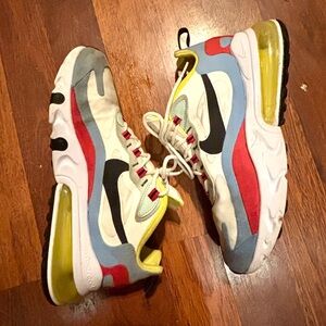 Nike Air Max 270 React Sneakers | Multicolor Chunky Trainer | Women’s 10